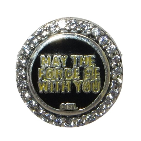 Pandora RARE! Disney LFL Star Wars Force Be With You CZ & SS .925 Charm - Picture 3 of 5